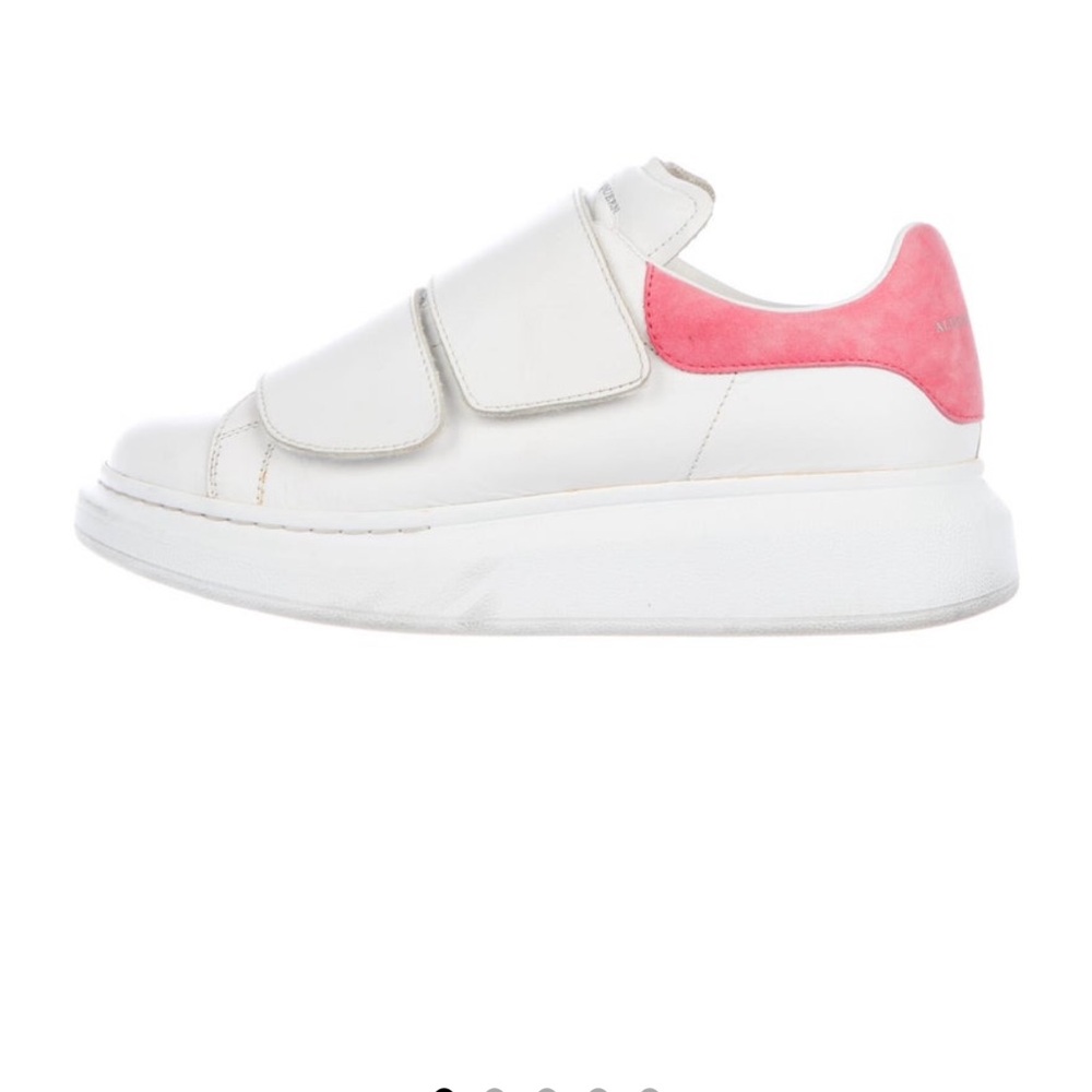 Alexander McQueen White and Pink Sneakers